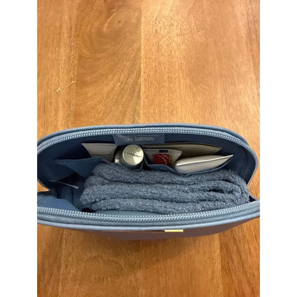 Ferragamo Turkish Airlines Convivio First Class Amenity Kit Clutch Bag